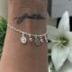 Pulseira Cartier Com Pingentes Religiosos em Prata 925